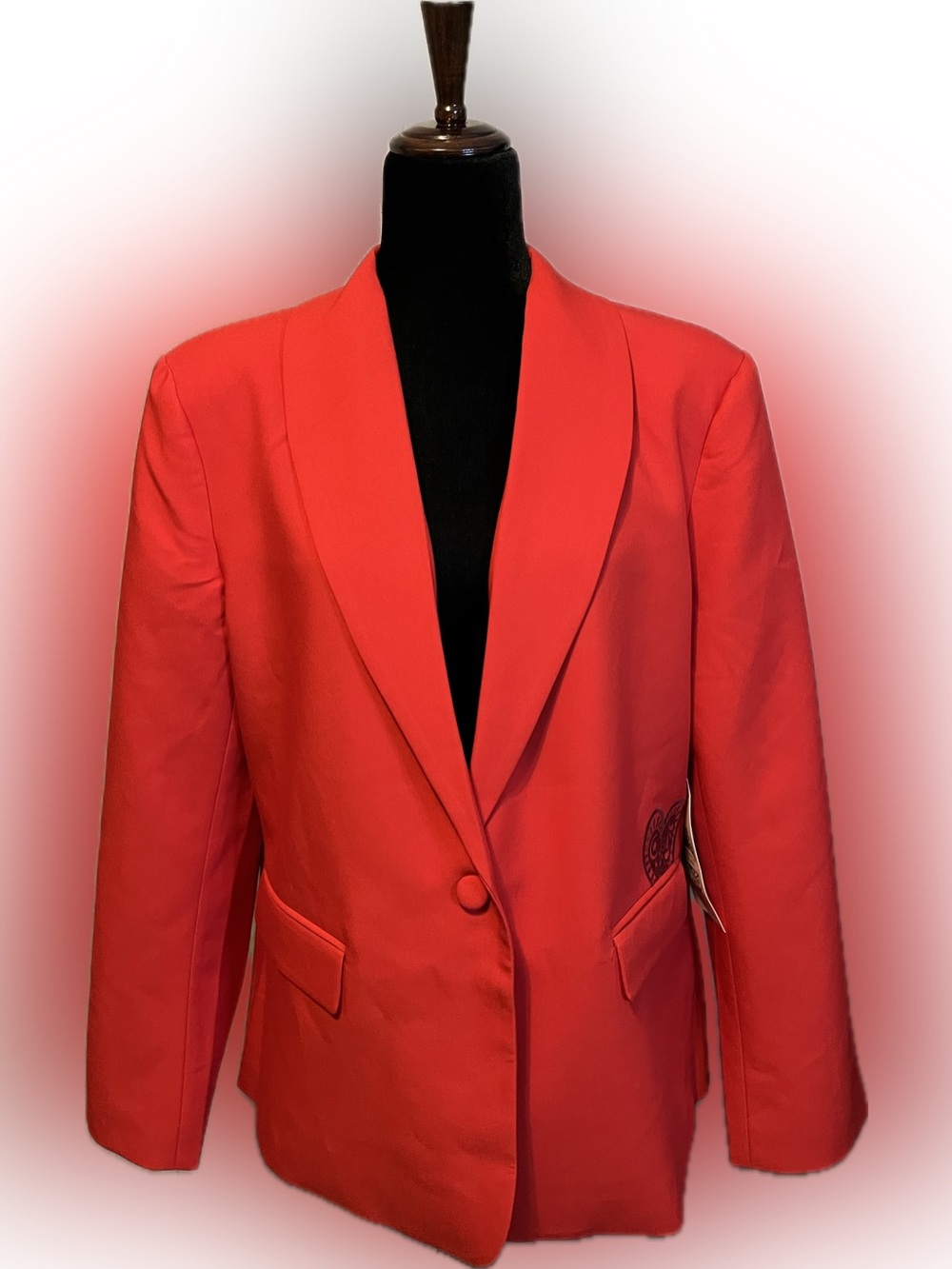 Never Fully Dressed Red Sundazed Romance Blazer size 12 - Picture 7 of 16